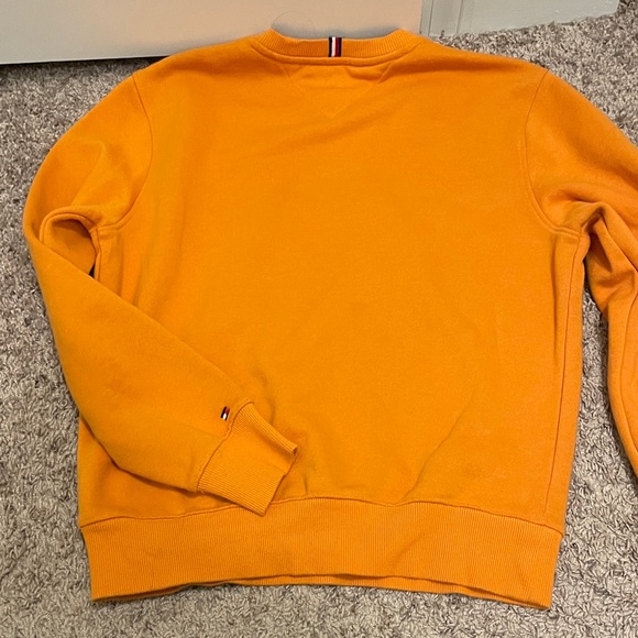 Tommy Hilfiger Men's Bright Orange Crewneck Sweater - Picture 3 of 3